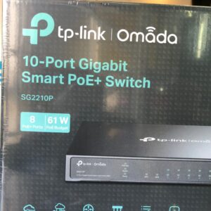 TP-Link TL-SG2210P JetStream 10-Port Gigabit Smart PoE+ Switch | 8 PoE+ Ports | 61W PoE Budget